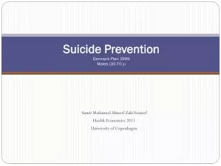 Suicide Prevention Denmark Plan 1999 Males (30-70 y)