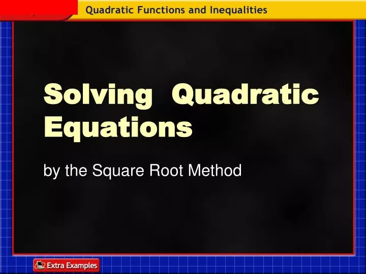 solving quadratic equations