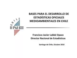 bases para el desarrollo de estad sticas oficiales medioambientales en chile