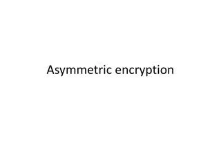 asymmetric encryption