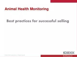 Animal Health Monitoring