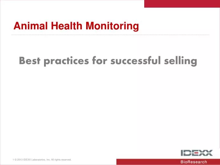 animal health monitoring