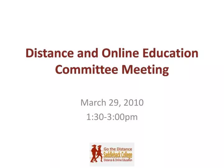 distance and online education committee meeting