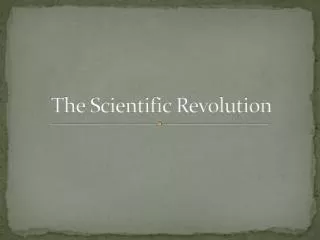 the scientific revolution