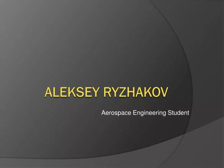 aerospace engineering student