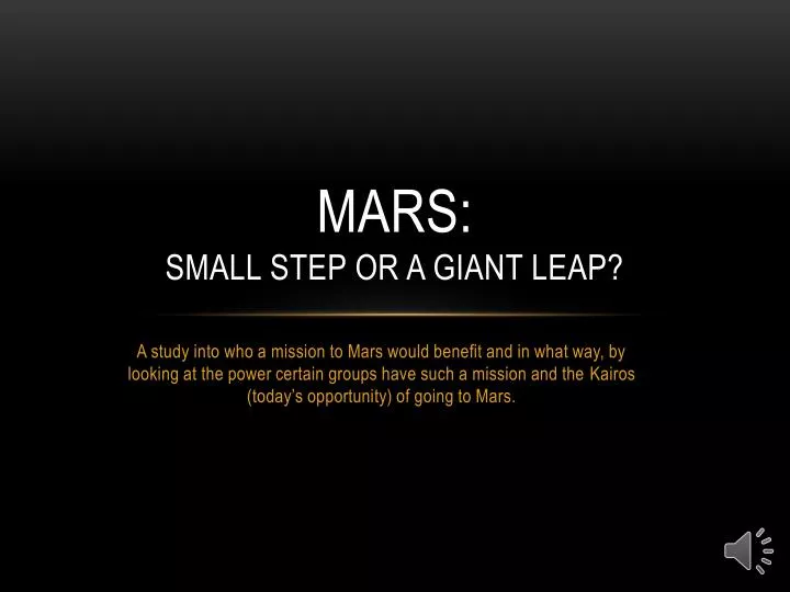 mars small step or a giant leap