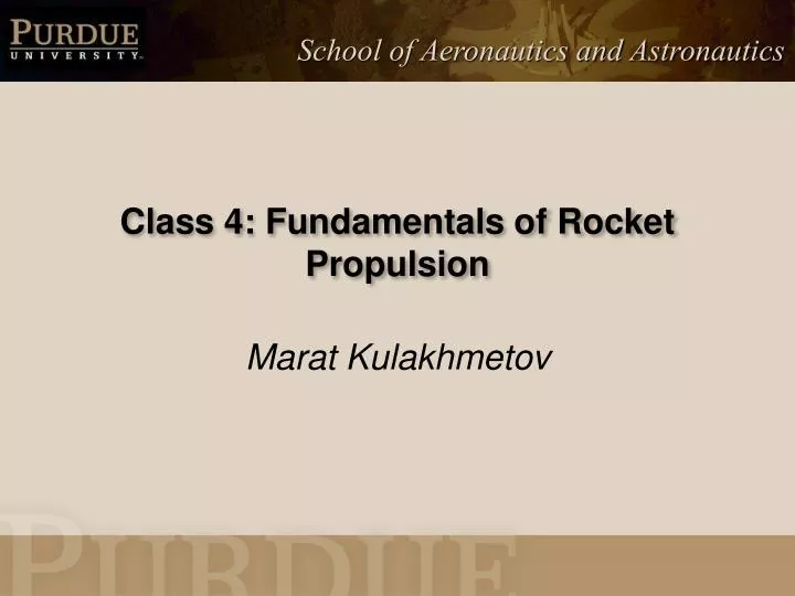 class 4 fundamentals of rocket propulsion