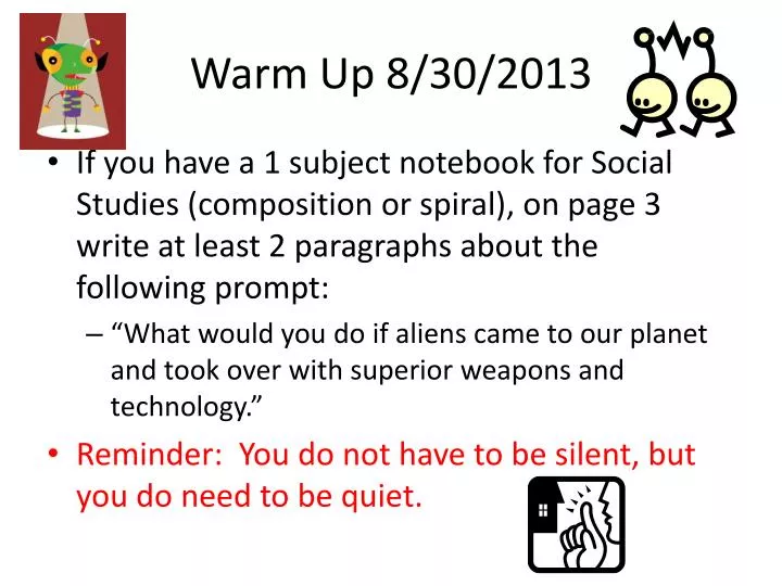 warm up 8 30 2013