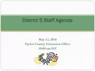 district 5 staff agenda