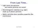 From Last Time… - slide 1