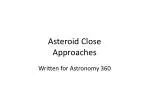 Close Approaches: Astronomy Links for Asteroid Research & Halley's Comet - slide 1