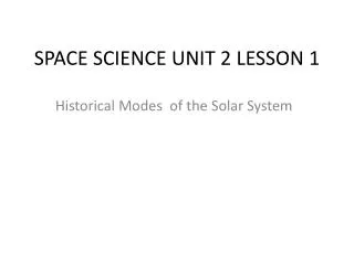 space science unit 2 lesson 1