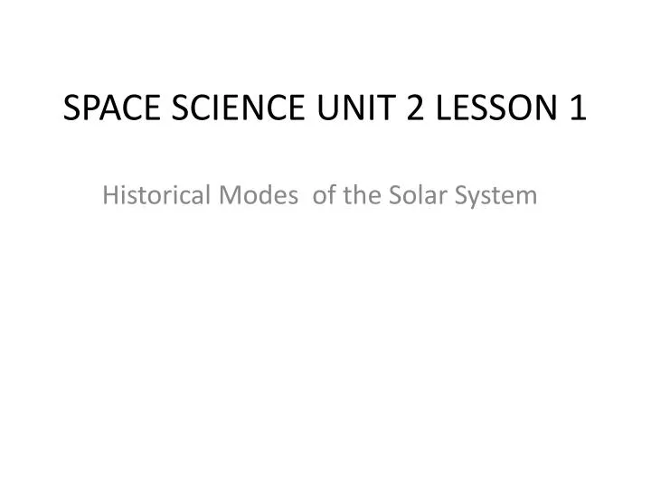 space science unit 2 lesson 1