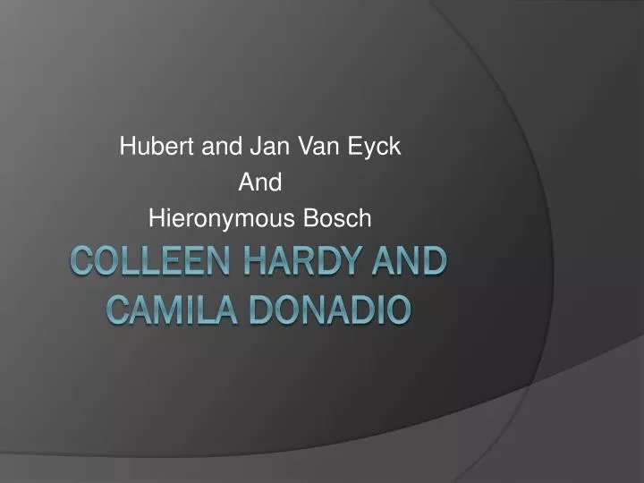 hubert and jan van eyck and hieronymous bosch