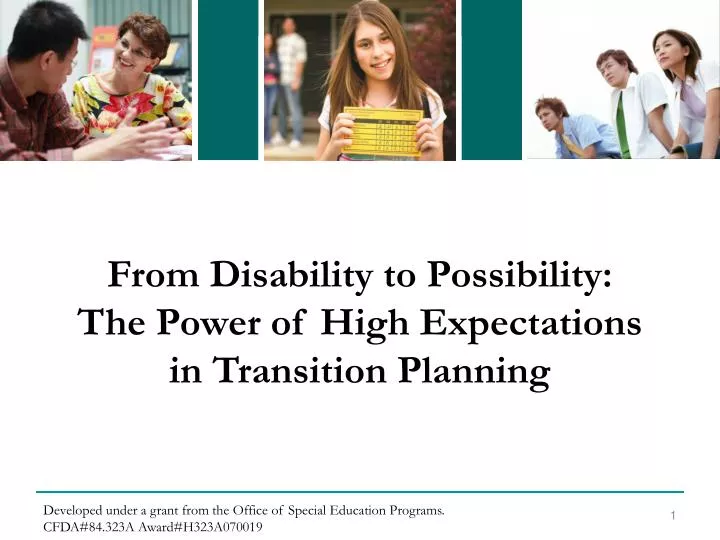 from disability to possibility the power of high expectations in transition planning