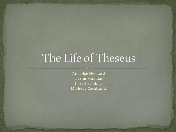 the life of theseus