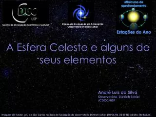 a esfera celeste e alguns de seus elementos