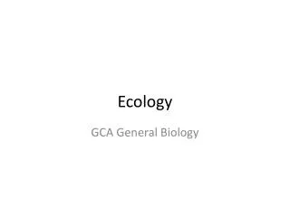 Ecology