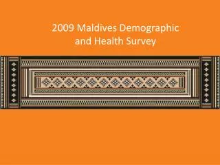 2009 Maldives Demographic and Health Survey