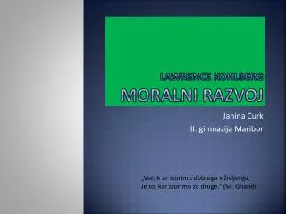 lawrence kohlberg moralni razvoj
