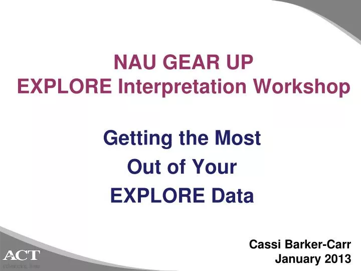 nau gear up explore interpretation workshop