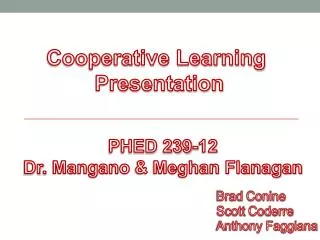 Cooperative Learning Presentation