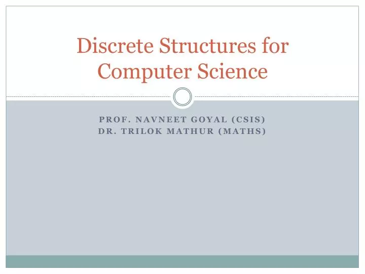 discrete structures for computer science