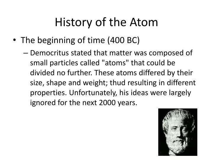 history of the atom