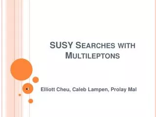 SUSY Searches with Multileptons