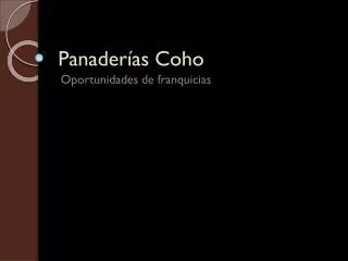 panader as coho