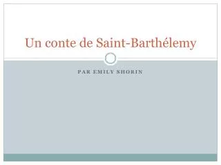 un conte de saint barth lemy