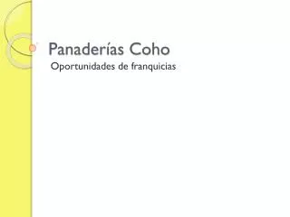 panader as coho