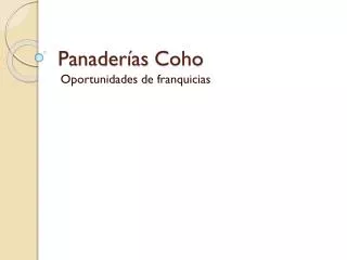 panader as coho