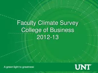 Faculty Climate Survey College of Business 2012-13