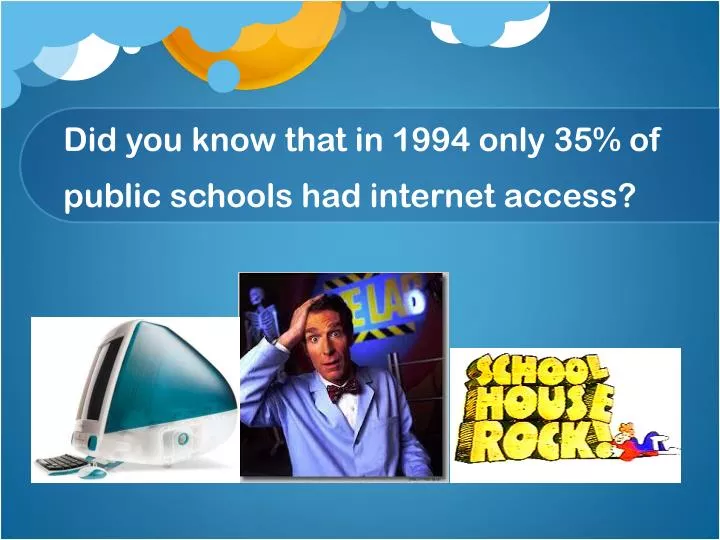 did you know that in 1994 only 35 of public schools had internet access