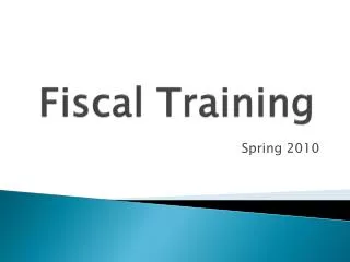 Fiscal Training