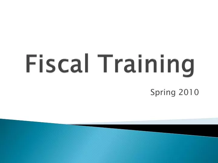 fiscal training