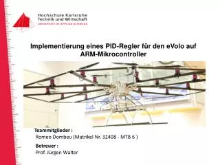 implementierung eines pid regler f r den evolo auf arm mikrocontroller