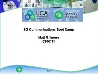 SG Communications Boot Camp Matt Gillmore 03/07/11