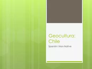 Geocultura : Chile