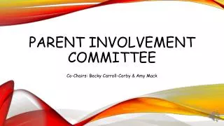 Parent involvement committee