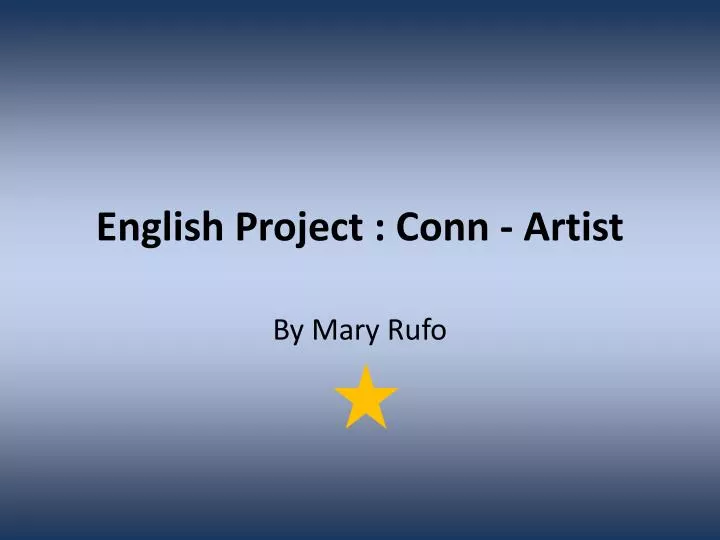 english project conn artist