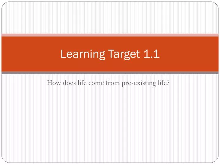 learning target 1 1