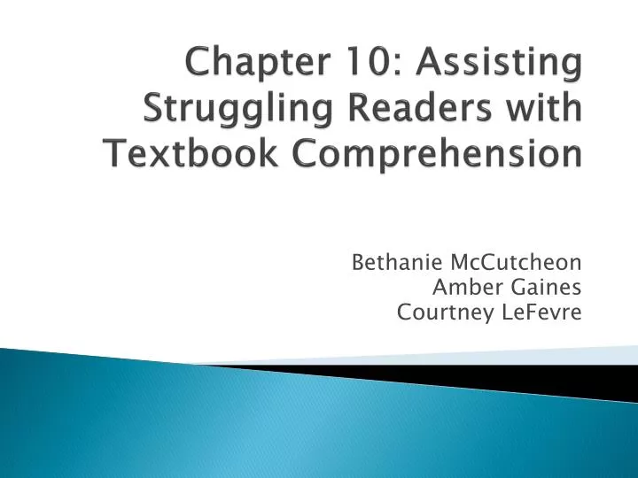 chapter 10 assisting struggling readers with textbook comprehension