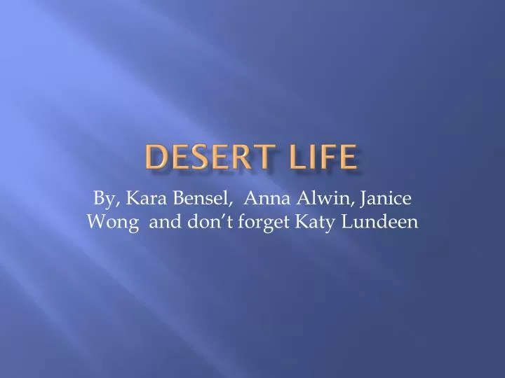 desert life