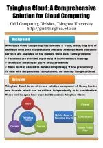 Tsinghua Cloud: A Comprehensive Solution for Cloud Computing - slide 1