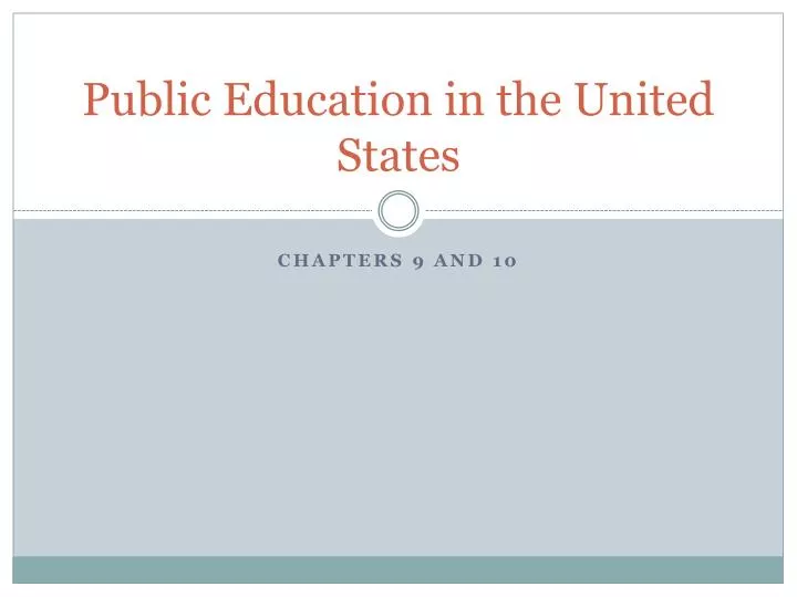 public education in the united states
