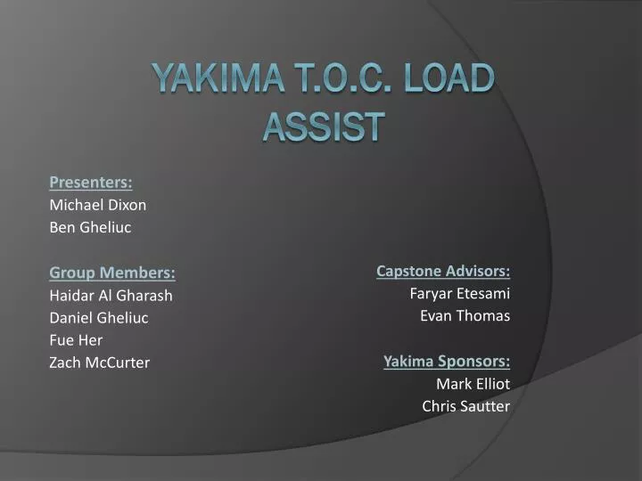 yakima t o c load assist