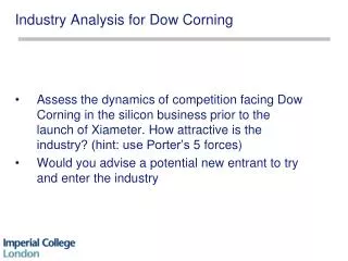 Industry Analysis for Dow Corning