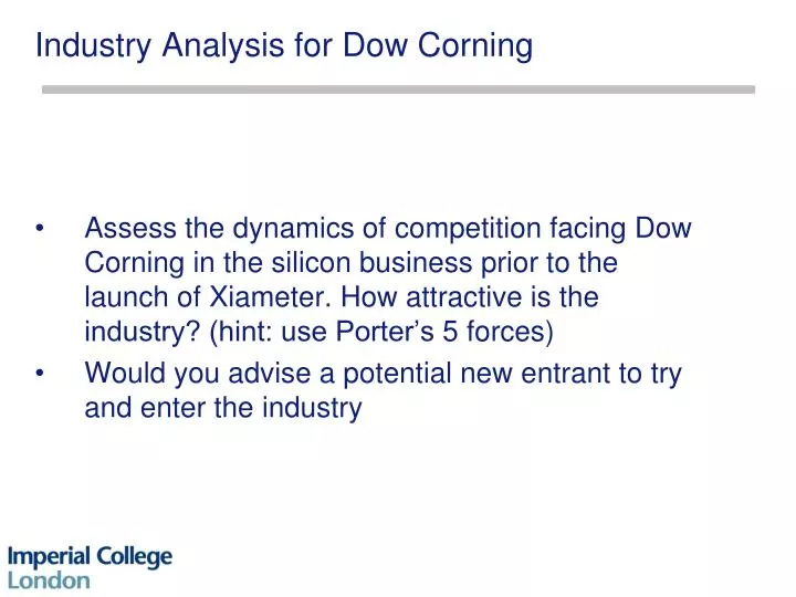 industry analysis for dow corning
